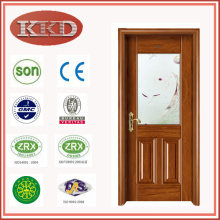 Popular in Africa, Glass Inserted Steel Wooden Door JKD-X05 with CE